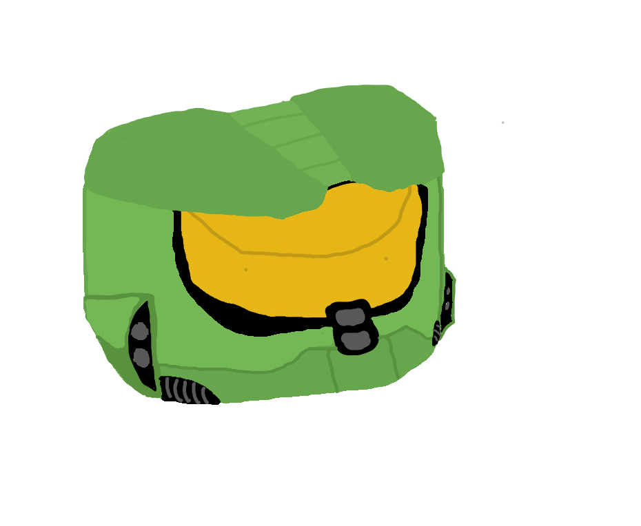 A poorly drawn Mjolnir MK VI helmet.