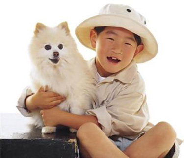 Picture of a Kid with a Dog